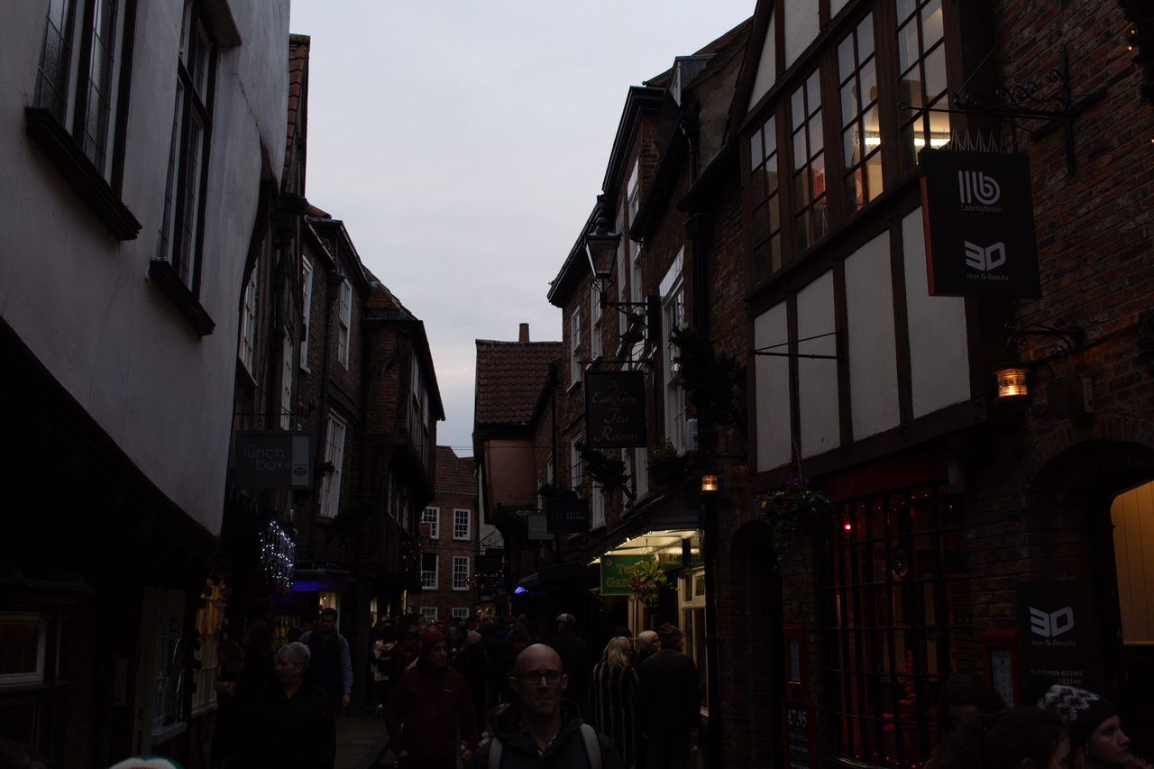 The Shambles, York's narrow medieval timber-framed street